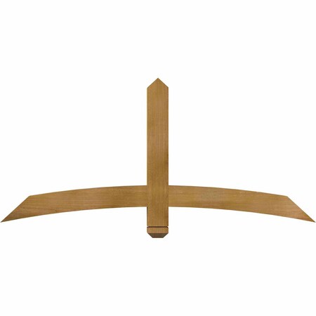 Ekena Millwork Bellingham Rough Sawn Timber Gable Bracket, Western Red Cedar, 60"W x 27"H x 4"D x 4"F, 11/12 Pitch GBW060X27X0404BEL00RWR